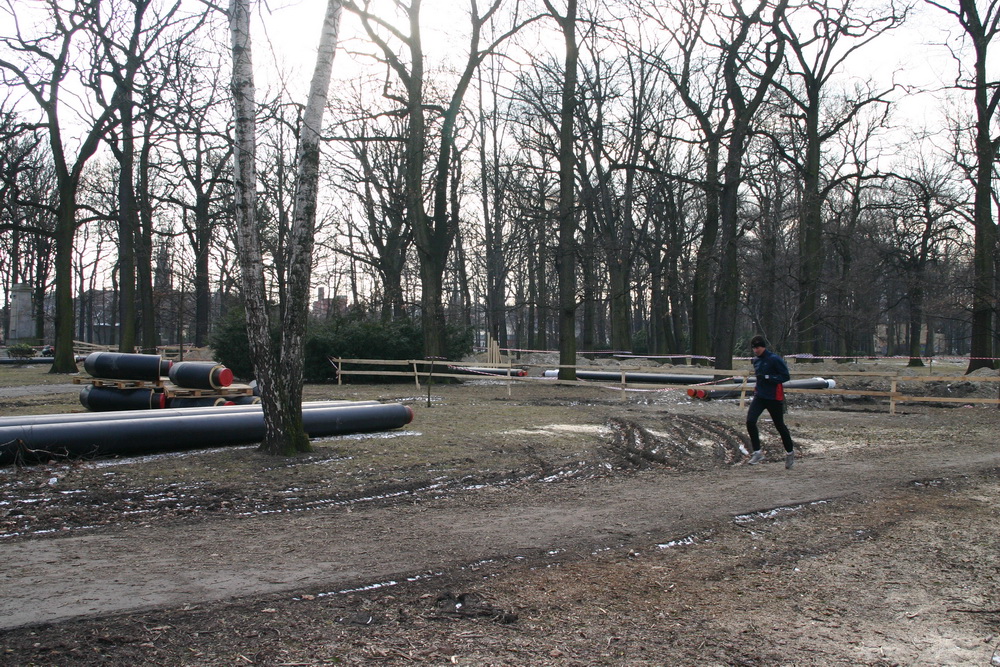 Výstavba teplovodu - park Petra Bezruče