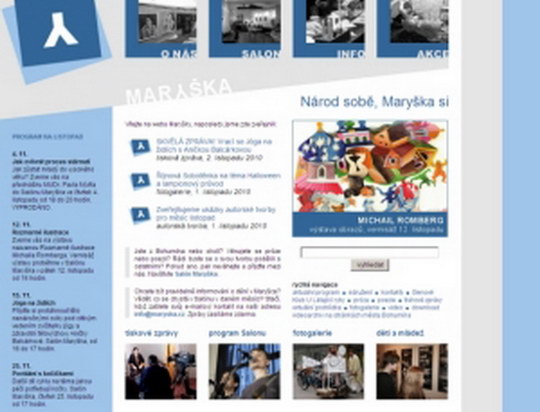 Maryška oblékla své internetové stránky do nového kabátu