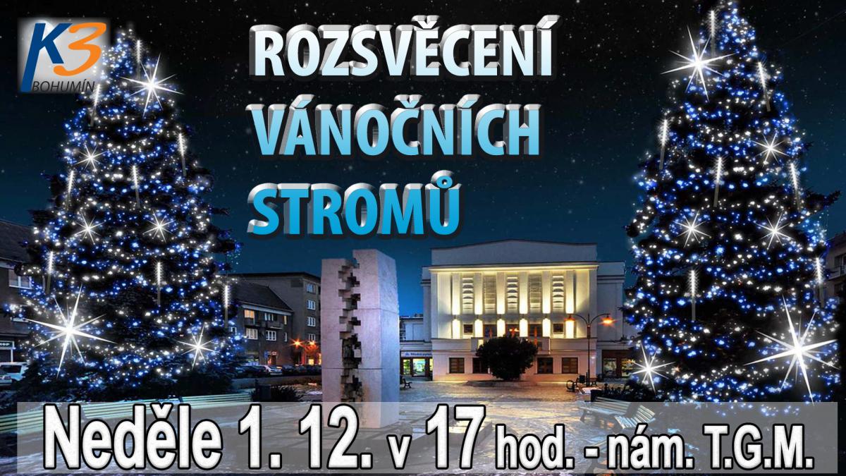 Bohumín poprvé rozsvítí vánoční stromy