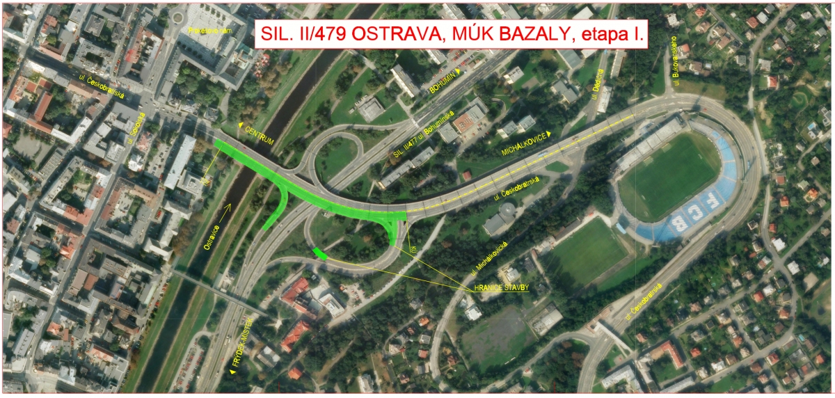 Začíná rekonstrukce estakády Bazaly v Ostravě