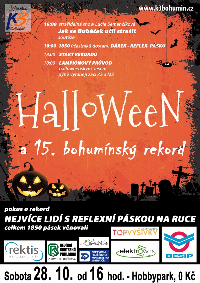 V Bohumíně se v sobotu při oslavách Halloweenu pokusí o patnáctý rekord