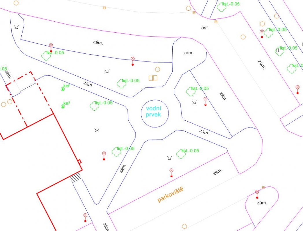 Digitální technická mapa města - chodníky