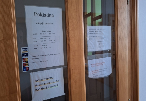 Pokladna odboru správy domů bude mít krátkodobou odstávku